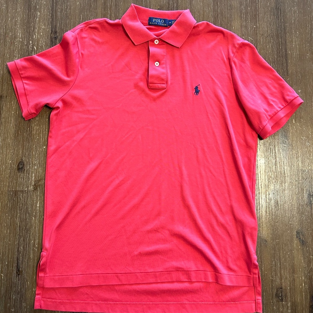 RALPH LAUREN - polo shirt salmon  (medium)